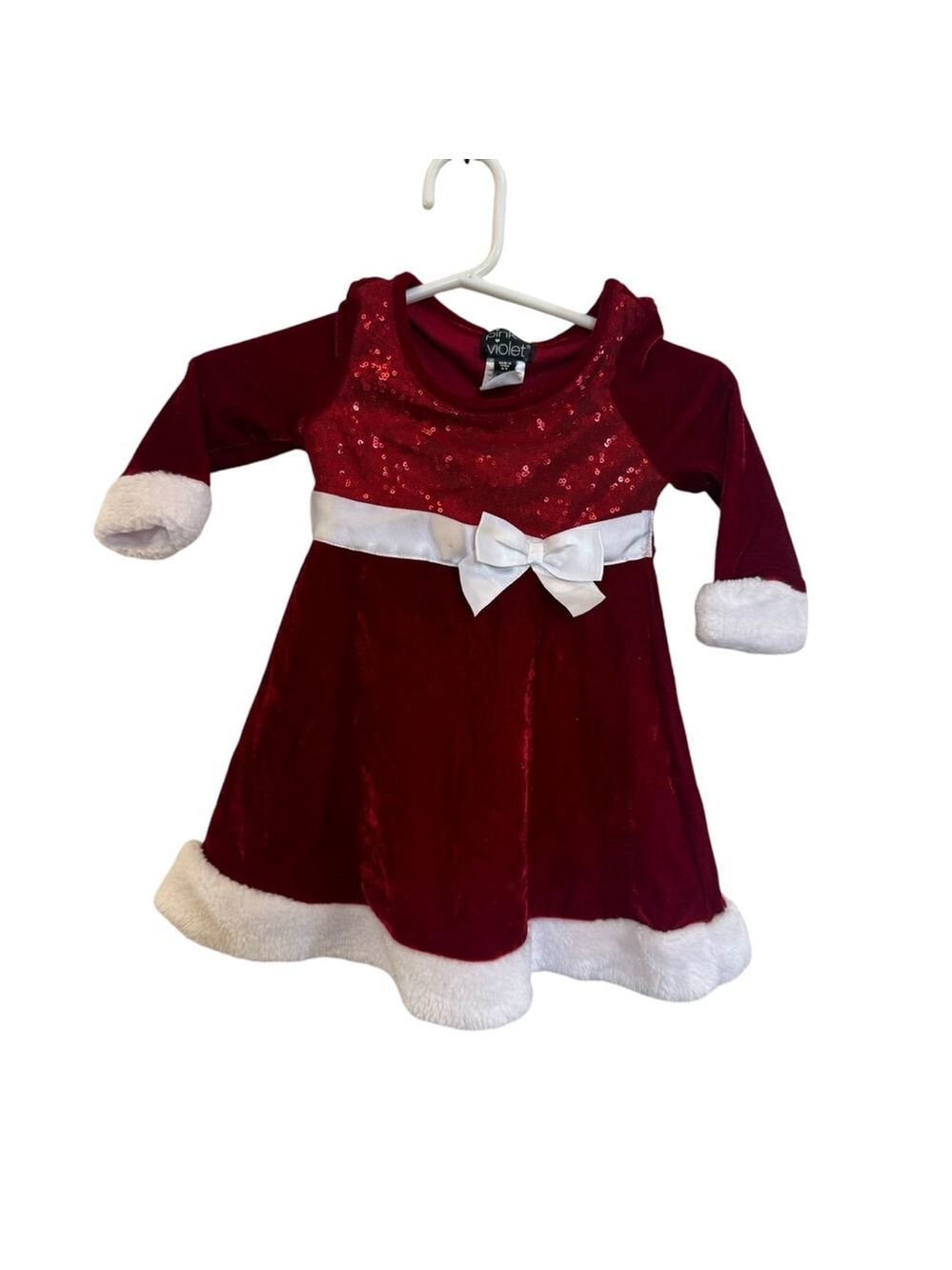 Girls' Pink & Violet Dress 2T Red White